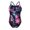 A Navy-Blue, variant on iiniim Kids Girls Floral Printed Ruffles Cirss Cross Back One Piece Swimsuit Bathing Suit Beachwear Size 8 12 14