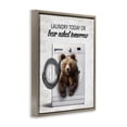 thumbnail image 3 of Stupell Industries Bear Naked Funny Laundry Quotes and Sayings Painting Brown Floater Framed Canvas Art Print Wall Art, 25 x 31, 3 of 9
