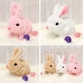 thumbnail image 3 of Juguete de Peluche de Pascua Juguete Electrónico Interactivo de Pascua los Conejitos Pueden Caminar y Hablar con Sonidos y Movimientos para Regalo Rosa, 3 of 6