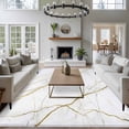 thumbnail image 4 of Grey Gold Marble Area&nbsp;Rug 5x8ft Gold Lines Non-Slip&nbsp;Washable Square&nbsp;Rugs Soft Felt Indoor Floor Mat for Bedroom Kitchen Living Room Bathroom, 4 of 9