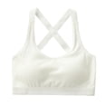 thumbnail image 2 of Xdegoge Girls Training Bra Developmental Stage Bras Soft Breathable Stretch Brassiere Beautiful Crisscross Back Straps Workout Daily Wireless Underwear Full Coverage Intimates, 2 of 7