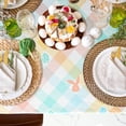 thumbnail image 5 of Easter Tablecloth Easter Table Cloth Spring Plaid Bunny Tablecloths Stain-Resistant Wrinkle Free Polyester Fabric Table Cover for Easter Decoration 60x84 Inch, 5 of 6