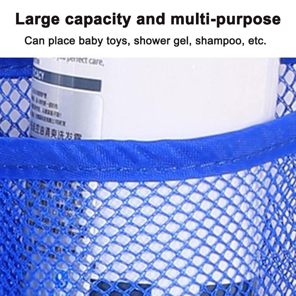 Hanging Bath Toy Holder, With Suction & Adhesive Hooks, 30x23 Mesh Net Shower  Caddy For Kids Bathroom Decor, Bedroom & Car Toy Organizer - Bonus Rub