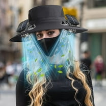 Outdoor Wide Brim Solar Fan Sun Hat for Adults | Dual 600mAh Fans | Hands-Free Cooling | UV Protection Mesh | USB & Solar Rechargeable | Adjustable 22-23.6 Inch | Fishing Hiking Gardening Travel