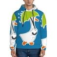 thumbnail image 2 of Bingfone Goose Holding An Umbrella Men'S Drawstring Hoodie Long Sleeve Pocket Sweatshirts-Small, 2 of 9
