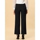 thumbnail image 5 of INSPIRE CHIC Pantalones de trabajo de cintura alta para mujer Pantalones de pierna ancha con hebilla trasera elástica Negro L, 5 of 6
