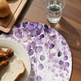 thumbnail image 3 of Purple Eucalyptus Round 13 Inch Placemats Set of 6, Spring Botanical Plant Aesthetic HeatResistant Non Slip Place Mats for Dining Table, Wipeable Braided Kitchen Table Mats for Housewarming, 3 of 9