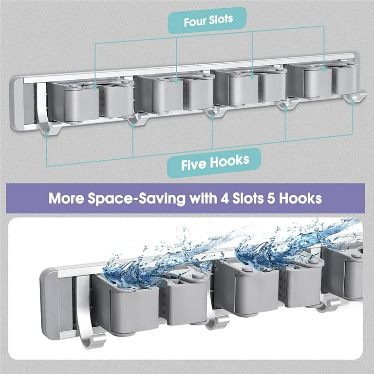 Metal mop and broom holder hot sale