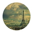 thumbnail image 4 of Orinice Eiffel Tower Round Table Cover Stain Resistant Washable Indoor Outdoor Tablecloth Kitchen Dining Wedding Parties Full Width Single-Sided Printing 100% Polyester Fiber 42-46, 4 of 8