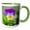 Green/White, variant on 3drose, Wild Pansy. Germany, 11oz Magic Transforming Mug