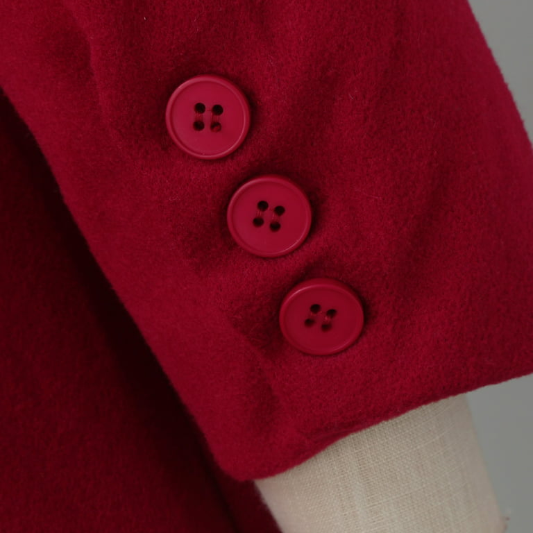 Daznico Jackets for Women Button Jacket Cardigan XXXL Soft Hairy Women Red Sleeve Suit Long Short Long Coat Solid Open Pocket Front Coat