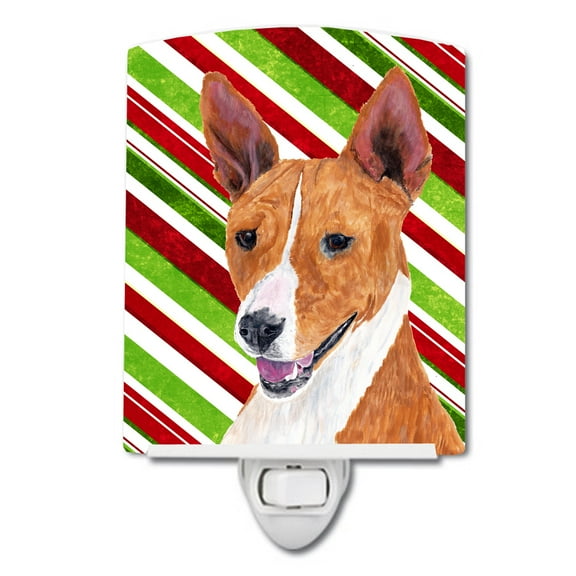 Caroline's Treasures SC9347CNL Basenji Candy Cane Holiday Christmas Ceramic Night Light, 6x4x3", multicolor
