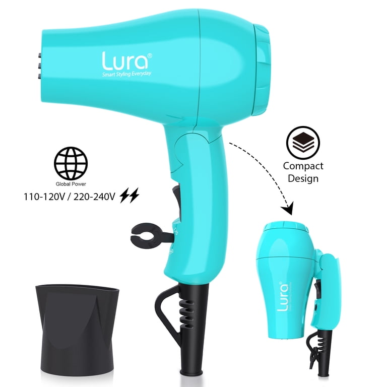 Lura Travel Hair Dryer, 1200W Dual Voltage Foldable photo 3