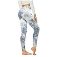 thumbnail image 3 of QATAINLAV Womens Butt Lift Workout Yoga Leggings Tummy Control Compression Running Tight Pants Tie Dye Prints High Waisted Legging Trousers Mother's Day Gifts Blue XL, 3 of 7