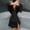 Black, variant on Women Silk Robe Short Lace Trim Satin 3/4 Sleeves Kimono Bridal Nightgown Comfortable Sleepwear Black M