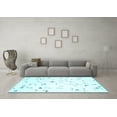 thumbnail image 3 of Ahgly Company Indoor Rectangle Solid Light Blue Modern Area Rugs, 2' x 4', 3 of 4