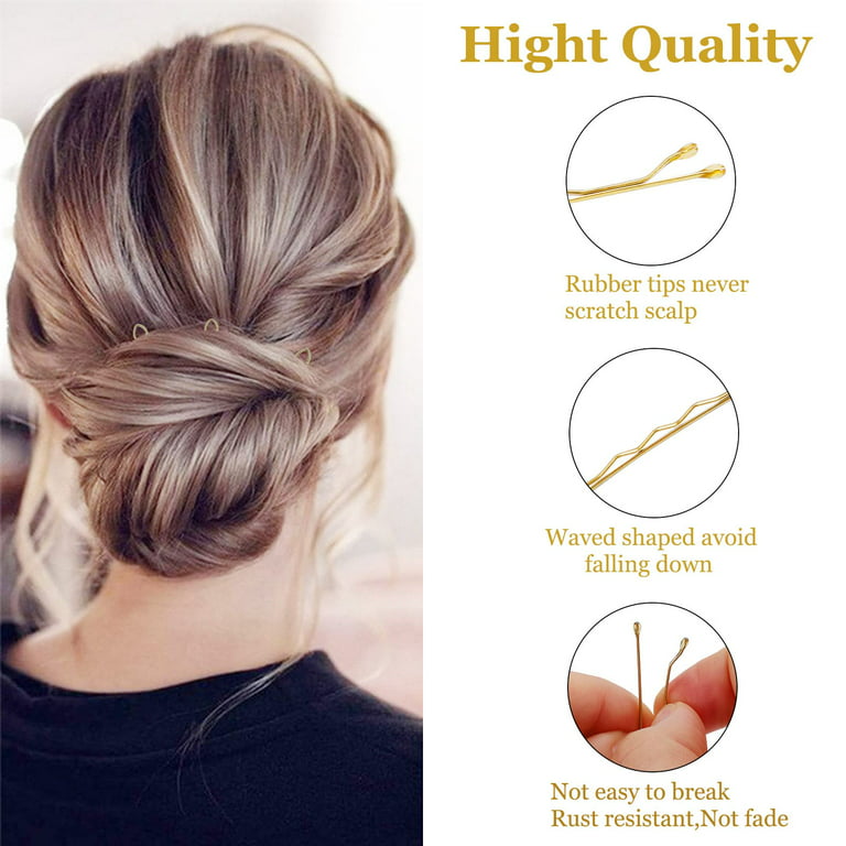 Bobby Pins Brown, 360 Pcs Brown Bobby Pins, 2 Inch Premium Bobby Pin,  Secure Hold Bobby Pins with store box, Hair Pins for Kids, Girls and Women