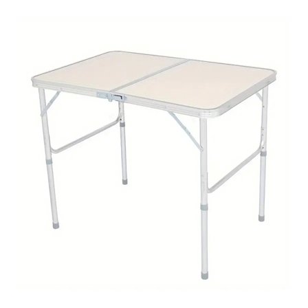 Portable Folding Table - Lightweight Aluminum Outdoor Table with Adjustable Height for Camping, Picnics & BBQ