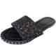thumbnail image 2 of Mujeres Glitter Bling Fancy Slide Flat Low Wedge Casual Moda Sandalias Zapatos Wmkox8yii hj789, 2 of 5