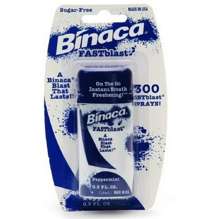 Binaca Fast Blast Breath Spray - 6 Pack - Binaca Fast Blast Breath Spray PepperMint 0.50 oz