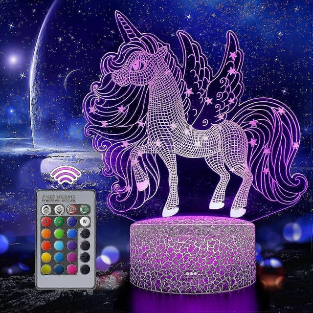 Unicorn Night Light for Kids Baby, Unicorn Toys, Unicorn Gifts for Girls, 16 Color Changing Unicorn Lights Lamp with Remote Control, Unicorn Bedroom B