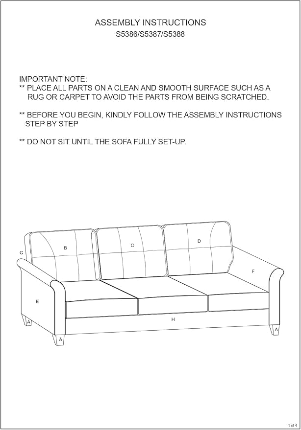 US Pride Three Seater Modern Mid Century Couch