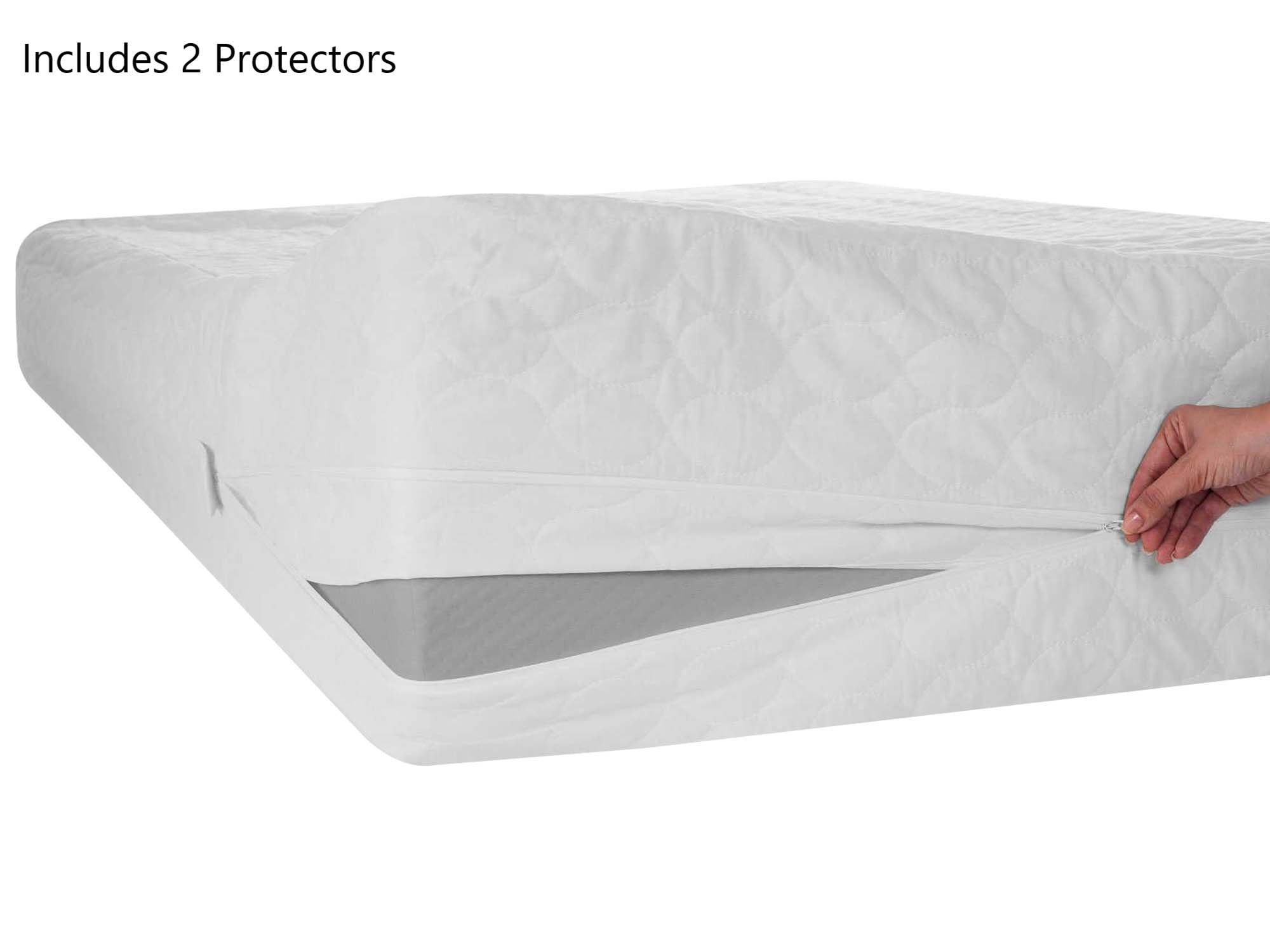 Wayton 2 Mattress Or Box Spring Protector Covers Bed Bug Proof Wayton 2 Mattress Or Box Spring Protector Covers Bed Bug Proof Water Fits Sleep 6 9 Inch Queen Size 79 X 59 Com