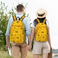thumbnail image 5 of Honeii Sun Flowers Print Canvas College Laptop Backpack, Durable Rucksack Travel Notebook Bag School Backpack Book Bag for Men Women-Medium, 5 of 7