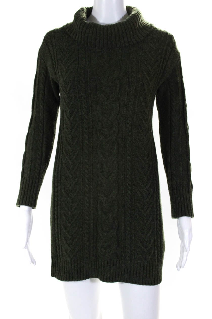 Pre-owned|HEARTLOOM Womens Olive Knit 