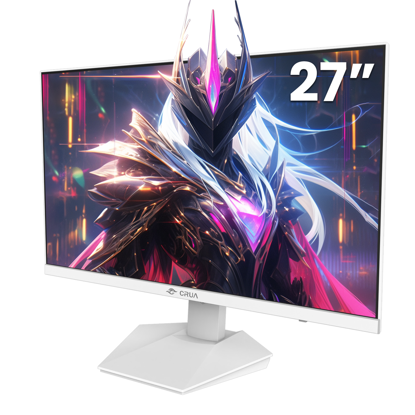 CRUA 27" QHD 240Hz Gaming Monitor,1440P 120% sRGB IPS Computer Monitor with Built in Speaker, Tilt Adjustable, Support FreeSync, DP&HDMI, Wall Mount-White