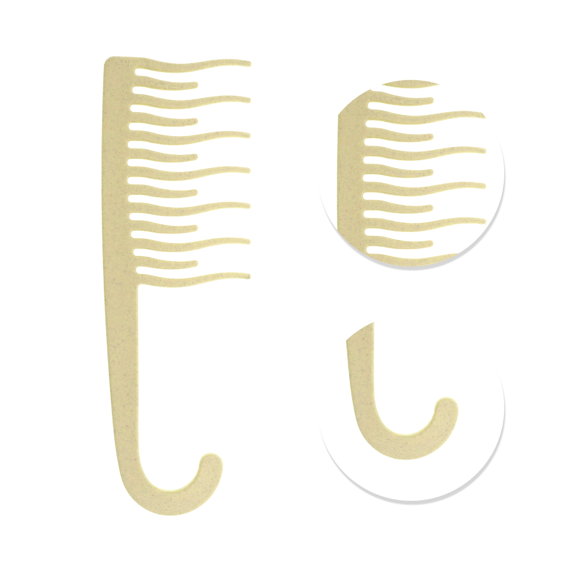 Unique Bargains 1 Pc Simple Durable Hair Comb for All Hair Types Styles Beige