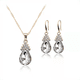 thumbnail image 1 of Juego De Collar Y Aretes Con Diamantes Plateado Malubero Malu1759, 1 of 2