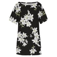 thumbnail image 4 of Vestido largo estampado para mujer, falda, falda de cuello redondo, vestido de mujer Fridja  qw2637, 4 of 7