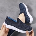 thumbnail image 4 of Women's Woven Orthopedic Breathable Shoes Comfortable Walking Sneakers with Arch Support Wide Fit Go Walk Slip on Tenis Comfy Work Slip Ins Loafers Standing All Day Soft Foam Summer Shoes Hands Free, 4 of 8