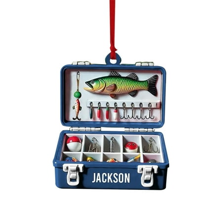 Longtous Hot Sale Fishing Tackle Box with Float Bait Fishing Christmas Tree Decoration Personalized Fishing Tackle Accessories Fishing Tackle Pendants The Best Gift for Fishing Enthusiasts