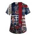 thumbnail image 4 of AHMOMEI Women's 250 Anniversary USA Shirt Womens Scrub Tops Patriotic Women Nurse Uniform with Pocket S-5XL Plus Size Women Scrub Top, 4 of 4