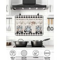 thumbnail image 6 of Stove Top Covers for Electric Stove, Chef Gnomes Glass Stovetop Cover Protector, Black Grey Plaid Cake Cook Dessert Burlap Induction Cooktop Protector Oven Mat for Kitchen Countertop 28.5"x20.5", 6 of 8