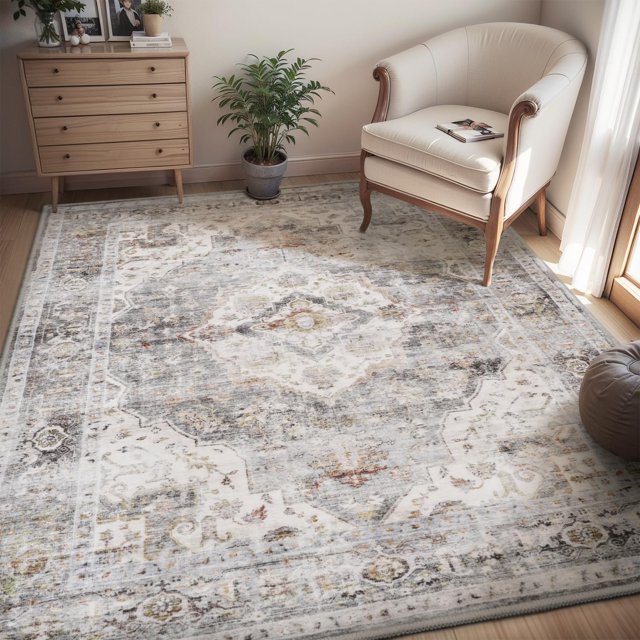 Area Rug X Rugs for Living RoomMachine Washable RugSoft Living Room RugVintage Non Slip CarpetRugs for Bedrooms Dining Room Living Room Office