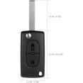 thumbnail image 5 of 2 Boutons Coque Clé Compatible CE0523 clé à Rabat Pliable pour Peugeot 207 307 308 407 408 3008 5008 Citroen C2 C3 C4 C5 C6 C8 (2 Boutons, CE0523) esquí esquí Gafas de esquí, 5 of 5