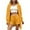 Yellow, variant on Fluffy Pajamas for Women Long Sleeve Cardigan Crop Top and Shorts Set Lounge Sets for Women Winter Pajamas for Women