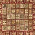 thumbnail image 1 of Ahgly Company Indoor Square Abstract Brown Modern Area Rugs, 3' Square, 1 of 4