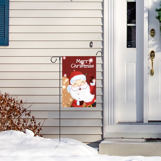 Christmas Garden Flag Party Decoration Hanging Flag Holiday Courtyard Garden Flag