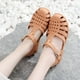 thumbnail image 1 of Sandalias de suela plana para mujer, zapatillas cómodas con agujeros huecos, zapatos Roma de suela suave, 2022 Qiuyongming unisex, 1 of 2