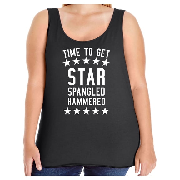 Time To Get Star Spangled Womens Tank Top