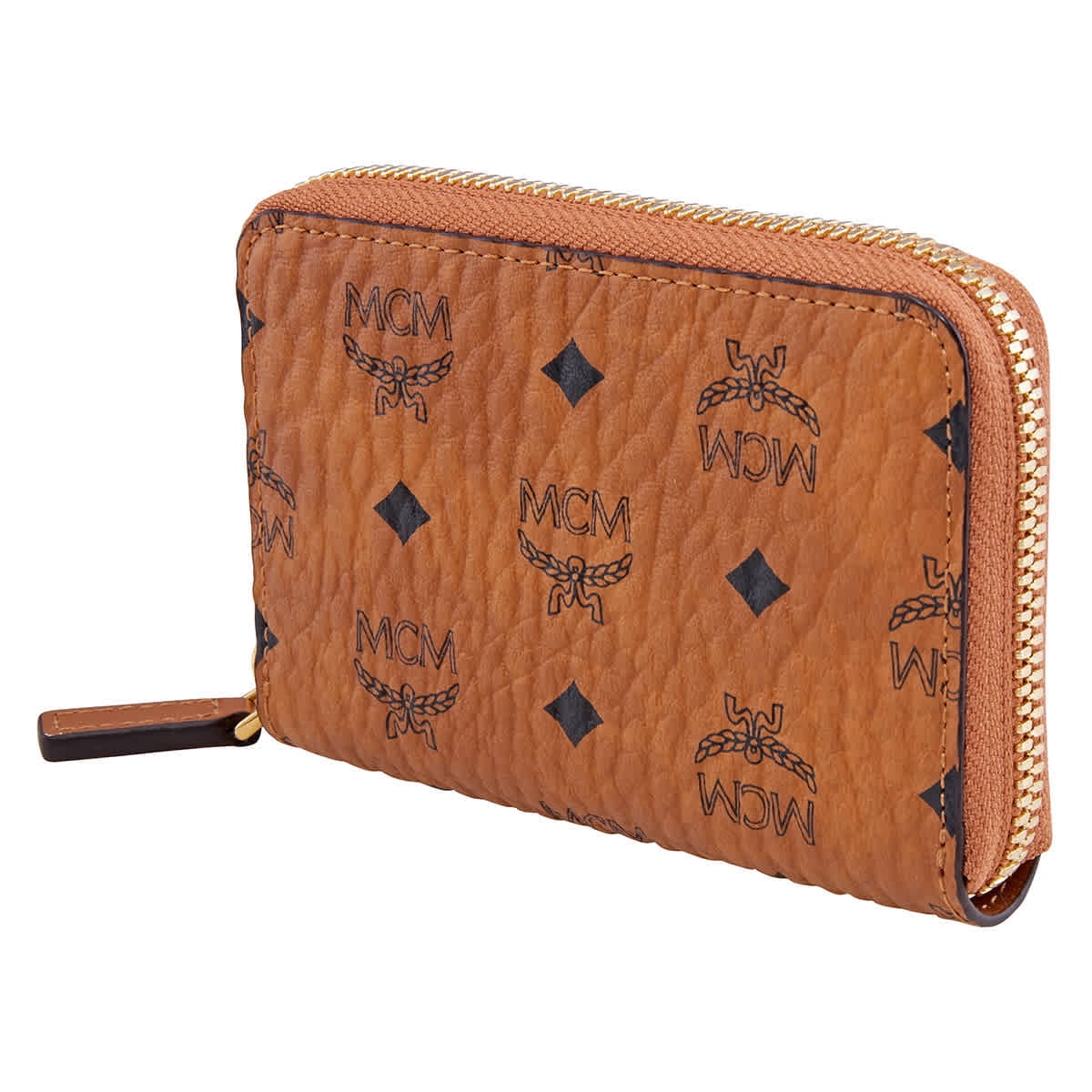 MCM Original Zipper Card Wallet in Cognac Visetos Singapore Ubuy