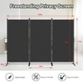 thumbnail image 2 of LUCKUP Room Divider 3 Panel Folding Privacy Screen for Bedroom, Living Room, Office, Freestanding Portable Temporary Wall Divider for Room Separation, 102" Lx71 W, Grey, 2 of 7