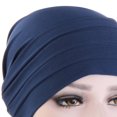 thumbnail image 3 of Bangcool Turban Cap Pleated Simple Solid Color Elastic Beanie Hat Slouchy Hat for Women, 3 of 6