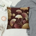 thumbnail image 2 of RUIYC Gold Art Pillow Covers Ginkgo Berries Leaves Square Throw Pillow Covers, Cozy Cushion Case for Men Women Boys Girls Holiday Home Decor, 2 of 5