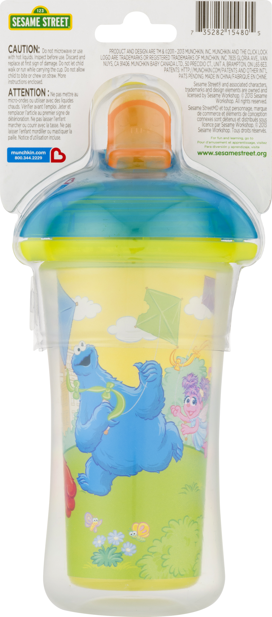 Munchkin Click Lock 9oz Insulated Straw Cup - Sesame Street