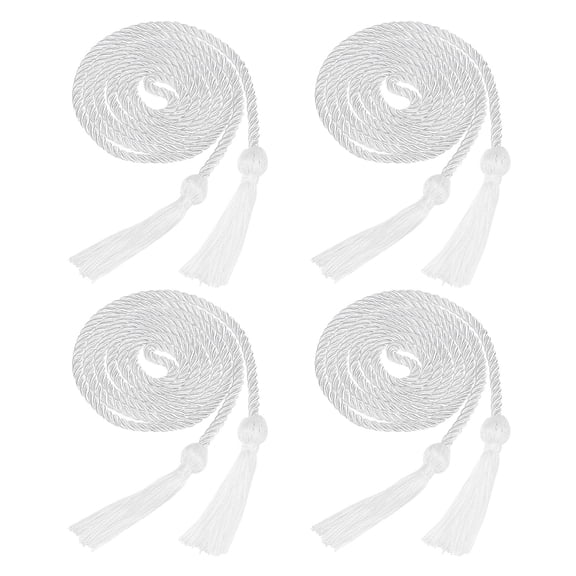 Uxcell 2025 Tassel Graduation 67 Inch Long Honor Braided Graduation Cords White Pack of 4